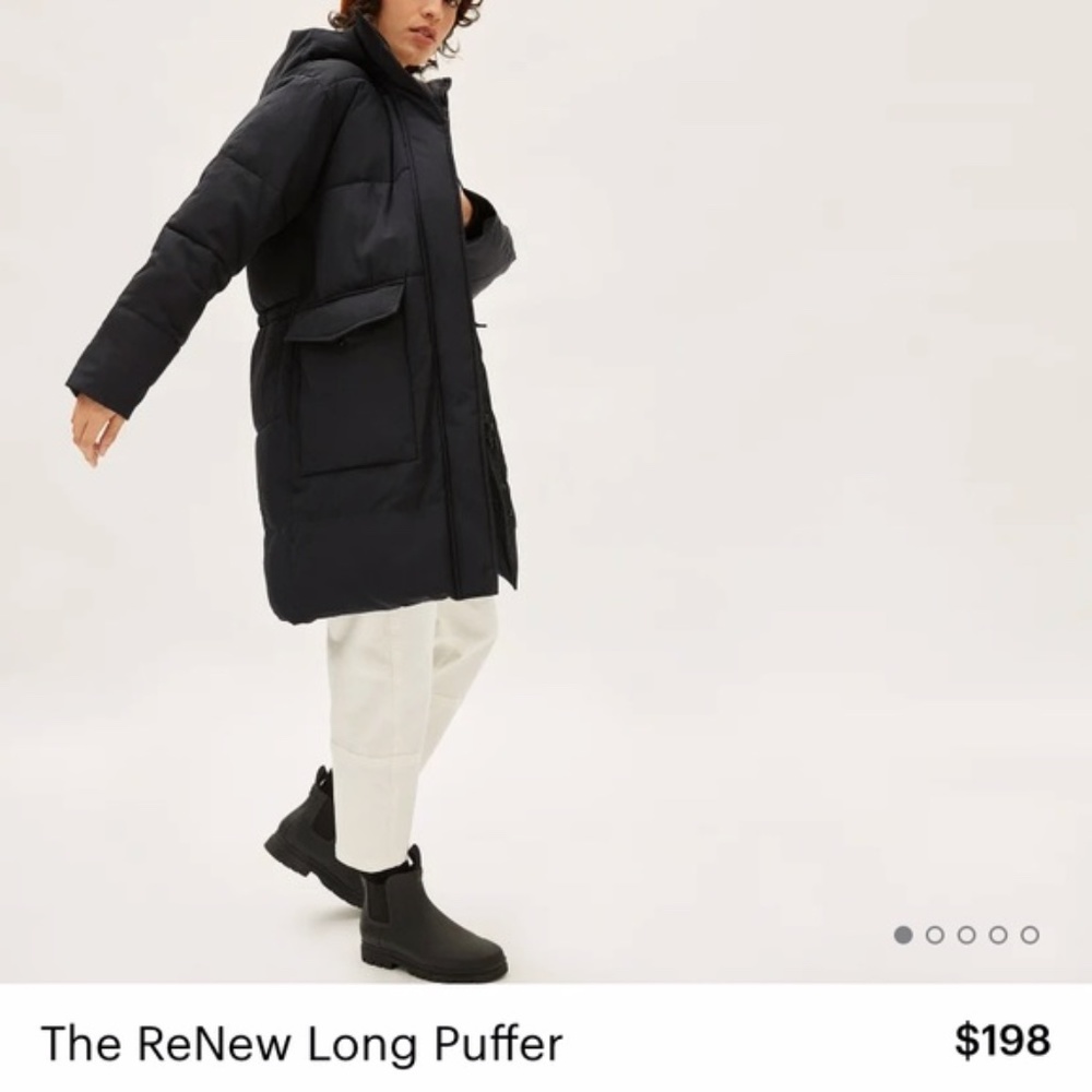 Everlane The Renew Long Puffer | Size L, Black